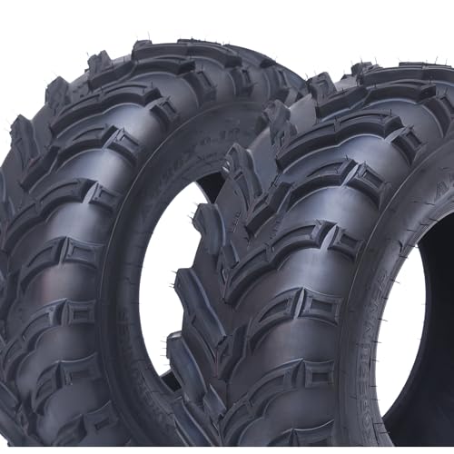 ATV Tire Set Of 4 AT25x8-12 Front ＆ AT25x10-12 Rear All Terrain ATV UTV Off-Road Tires12 inch atv tires, 6PR Tubeless. - size: QD 137 25x8-12＆25x10-12