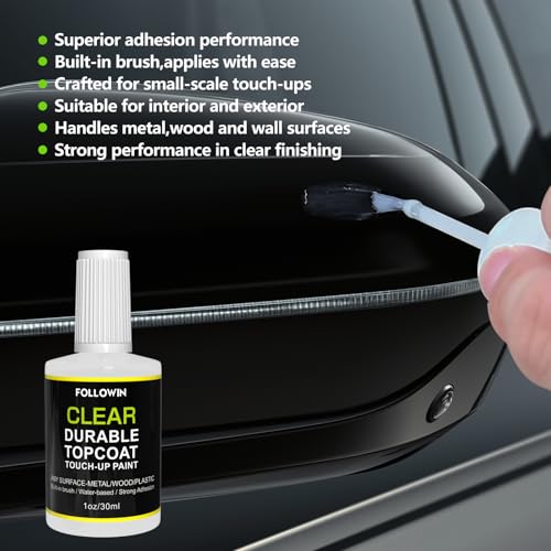 FOLLOWIN Automotive Clear Coat for Cars, Touch Up Clear Car Paint, 1 fl oz - color: clear
