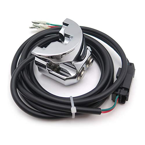 HTTMT- HTTMT Chrome 1" Handlebar Mounted Air Ride Switch Controller 3 Wire Compatible with Harley Davidson [P/N:TGHD-HBA006]