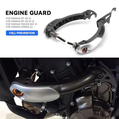 Motorcycle Frame Sliders for YAMAHA MT-09 MT09 SP TRACER 9 GT 9GT XSR900 XSR 900 Axle Slider Engine Anti Falling Crash Protector Guard Bar CNC Aluminum Frame Slider Kit