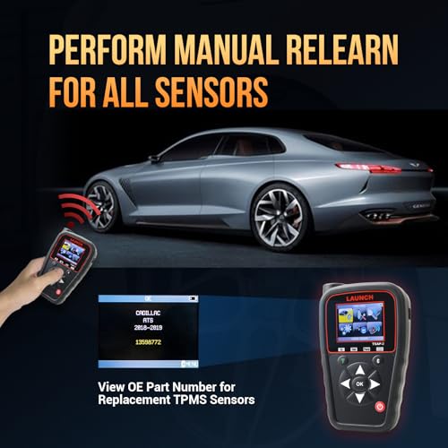 LAUNCH TSAP-2 TPMS Tool, Activate/Read/Relearn All TPMS Sensors, Program 40+ Aftermarket Sensors, Service for Motorcycles & Dually Vehicles, 3 Years Free Update