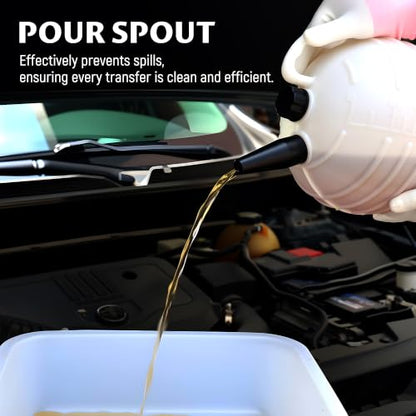 6L Manual Vacuum Oil Extractor Pump with 1 Hose & 3 Tubes