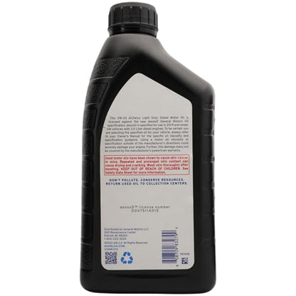 ACDelco dexosD SAE 0W-20 Diesel Oil & PF66A Filter Kit for 3.0L Duramax
