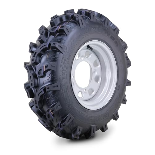 WANDA ATV Tire & Wheel Set 25x8-12 25x10-12 on 4x156mm PCD 4+3 Silver Rims - size: 4x156mm 4+3 wheel