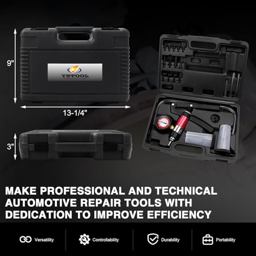 YSTOOL Hand Held Vacuum & Pressure Pump Brake Clutch Fluid Bleeder Tool Kit
