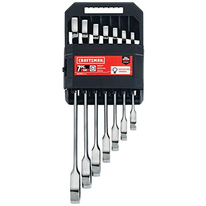 CRAFTSMAN 7-Piece Combination Ratcheting Wrench Set, 12-Point Standard SAE (CMMT87020) - style: 7 Piece SAE