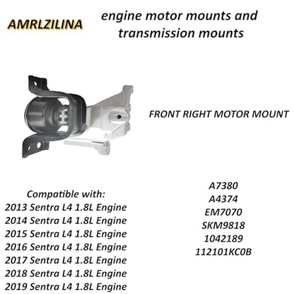 Engine Motor Transmission Mount Kit for Nissan Sentra 2013-2019 - size: 2013-2019 Nissan Sentra