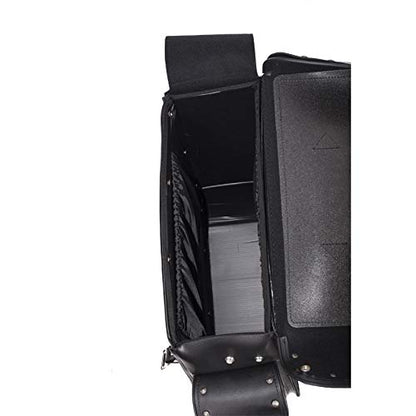 Motorcycle Biker Studded PVC Saddle Bags Set – Cruiser Luggage for Touring & Travel, Heavy Duty Saddlebags for Bikes