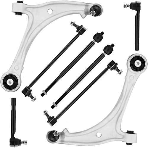 Front Lower Control Arm with Ball Joint Assembly for Honda Odyssey 2005 2006 2007 2008 2009 2010 Passenger & Driver Side Stabilizer Sway Bar End Link Outer Inner Tie Rod End Link Suspension Kit