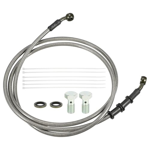 uxcell 1 Set 1.7m 5.58ft Motorcycle Hydraulic Brake or Clutch Line Hose Universal for Motorcycle Dirt Bike ATV Moped Scooter with Screws - size: 170CM