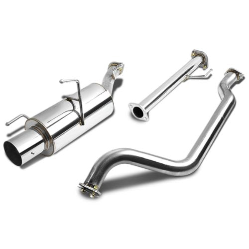 DNA MOTORING CBE-NS02 Stainless Steel Cat Back Exhaust System [Compatible with 02-06 Nissan Sentra SE-R/Spec V Sedan 4-Door]
