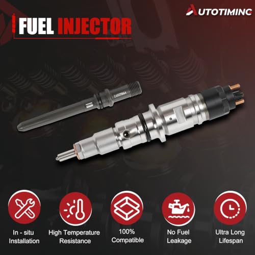 0445120050 Fuel Injector Set of 6 Compatible with 2007-2012 Ram 2500 6.7L - color: CP-QMP-J00629