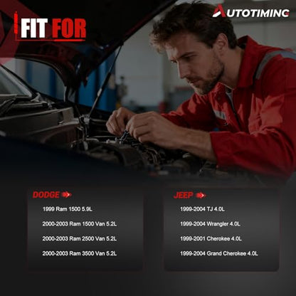 4667938 Fuel Injector Set of 6 Compatible with 2000-2003 Ram 1500-3500 5.2L - color: F-0280155784