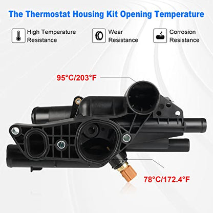 256002G600 Coolant Thermostat Housing Compatible with 08-10 Hyundai Sonata