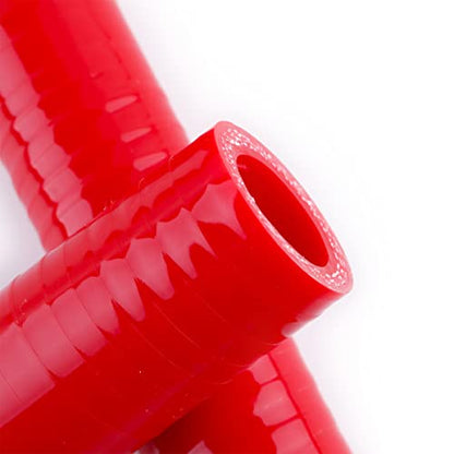 Silicone Radiator Hose Kit For 1991-2001 92 93 94 95 96 97 98 99 00 Jeep Cherokee XJ 6CYL 4.0L (red) - color: Red