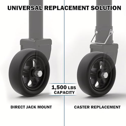 Upgraded 1500lbs 6-Inch Boat Trailer Jack Wheel Replacement