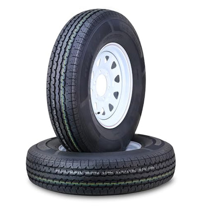 Free Country 2 Trailer Tire Wheels ST205/90R15 10PR 118L 6X5.5" White Spoke - size: ST205/90R15 /10PR /6x5.5