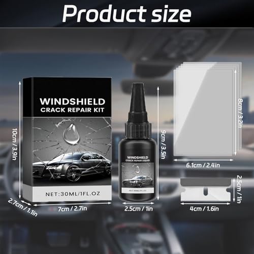 Windshield Chip Repair Kit - Quick Repair Automotive Tool for Windshields