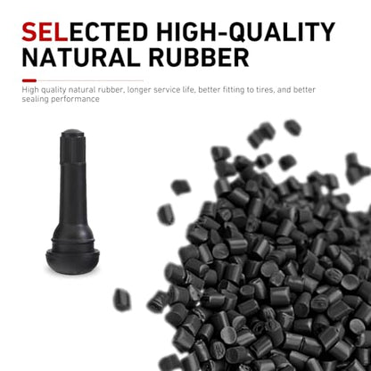 5 PCS TR414 Tire Tubeless Valve Stems, Short Black Rubber Snap-In Tire Valve Stem, Standard 0.453 Inch Rim Holes Replacement for Car, Truck, SUV, Trailer - size: 5 PCS #TR414
