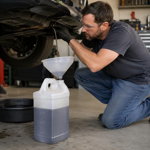kitchentoolz 2.5 Gallon Water Jug - F-Style HDPE Carboy with Secure Seal Airtight Lid - Automotive Oil Container & Chemical Transport