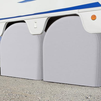 eletecpro RV Tire Covers, Fit 29-32 Inch Tire Diameters, Gray, 4-Pack - color: Gray, size: L (Fits Tire Diameters 29''-32'')