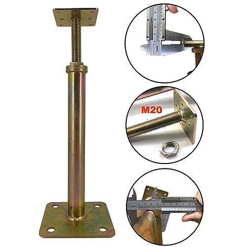 6 PCS House Floor Jacks Post Pole for Leveling, 11" - 16" Height Range, 6 ton Min and Max Height Capacity, Galvanized, 6 Pack - size: 11-16 inch
