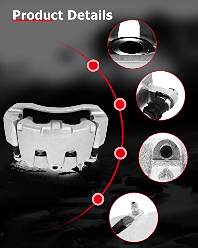cciyu Front Left & Right Disc Brake Calipers w/Bracket 18B5054 18B5055 - size: Front[18B5054+18B5055]