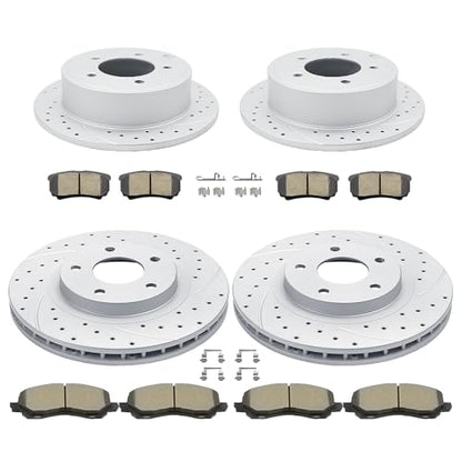 Acinoparts Front & Rear Brake Kit for Chrysler 200 Sebring Jeep Patriot - size: HMBK5303853036