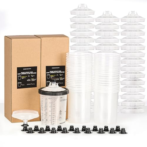 InoKraft Disposable Paint Cup System, 28 oz 45 Liners, 1 Hard Cup & Plugs - size: 28 oz 45-pack (Pro Kit)