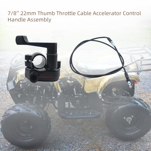 7/8 Inch 22mm Thumb Throttle Cable Accelerator Control Assembly for 50cc 70cc 90cc 110cc 125cc 250cc ATV Mini Quad