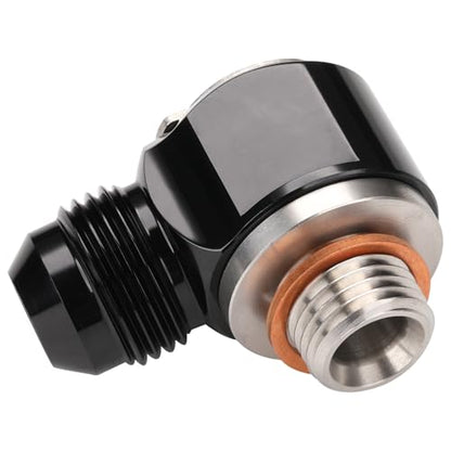 8AN Male Flare Banjo to M14x1.5 Stainless Steel Banjo Bolt Assembly Fitting Adapter Black - size: 8AN to M14x1.5