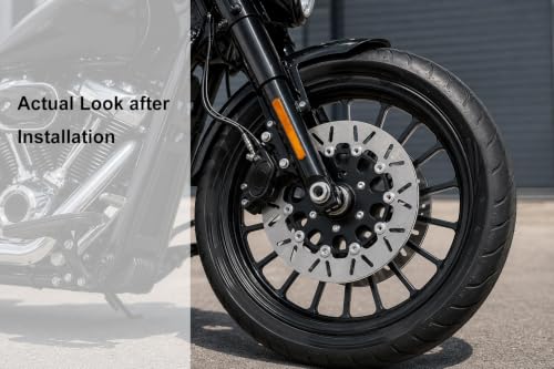 11.8" Rear Floating Brake Rotor Disc Compatible with Harley Sportster Softail Touring Dyna Early Super Glide Motorcycle Brake Disc - size: 11.8" Rear Rotor