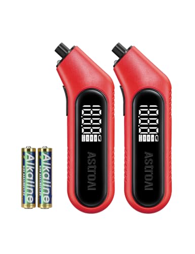 AstroAI Digital Tire Pressure Gauge 2 Pack 3-300PSI for Car, RV, Truck - color: Red, size: 2 Pack