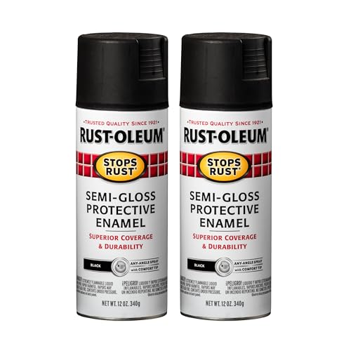 Rust-Oleum Stops Rust Spray Paint, Semi-Gloss Black