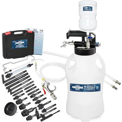 FIRSTINFO Patented 10L ATF/Transmission Fluid Pump, 22 Adapters & Funnel - size: 10 Liter w/22 pcs adapter+Drainer/Refill Kit