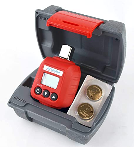 ACDelco 1/2" Heavy Duty Digital Torque Adapters 14.8 to 147.6 ft-lbs with Buzzer and LED Flash Notification – ISO 6789 Standards with Certificate of Calibration