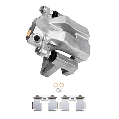Detroit Axle - Rear Driver Side Disc Brake Caliper Ceramic Brake Pads - size: 3BP3700909/Kit
