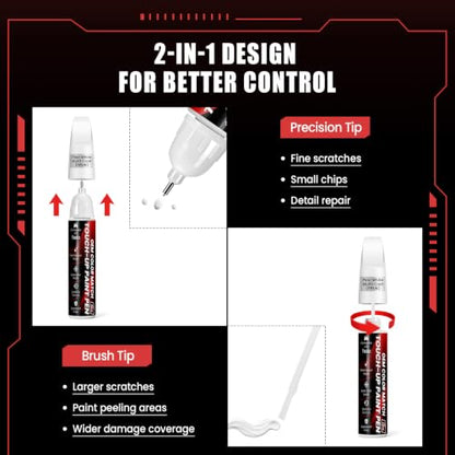 Pearl White Multi-Coat (PPSW) Touch Up Paint for Tesla Model Y/3/YL/S/X - color: Pear White (PPSW)