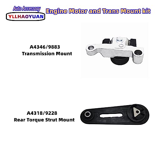 Yllhaoyuan Complete Engine Mount Set of 4 Compatible with - size: 2007-2012 Nissan sentra 2.0L