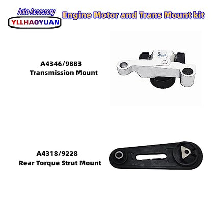 Yllhaoyuan Complete Engine Mount Set of 4 Compatible with - size: 2007-2012 Nissan sentra 2.0L