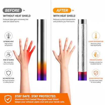 FLASLD Aluminized Heat Shield Thermal Barrier Adhesive Backed Heat Blanket 24'' X 40'', Capable of Reducing Up to 90% of Radiant Heat - size: 24 x 40 Inch