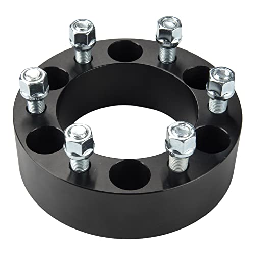 PHILTOP 6x5.5 Lug-Centric Wheel Spacers 2 inch for GMC Sierra 1500 - color: Black, size: 6x5.5" -108mm -M14x1.5 -2" thick