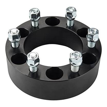 PHILTOP 6x5.5 Lug-Centric Wheel Spacers 2 inch for GMC Sierra 1500 - color: Black, size: 6x5.5" -108mm -M14x1.5 -2" thick