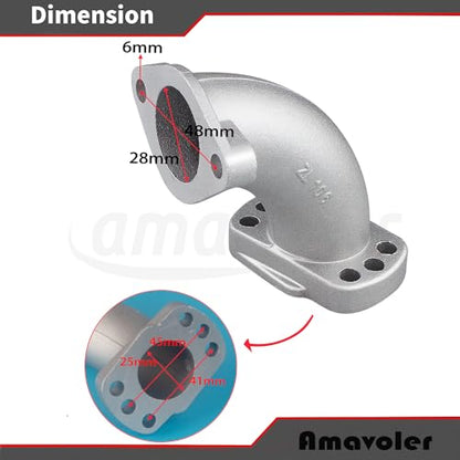 Intake Manifold Pipe 28mm Aftermarket Accessory Fit for YX GPX 150cc 155cc 160cc Engine Pit Dirt Bike.