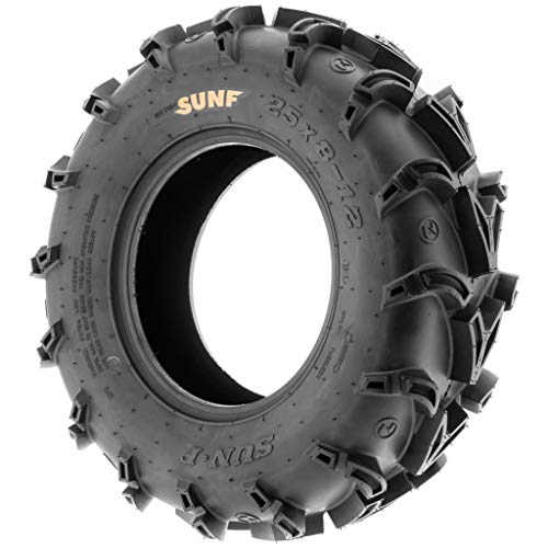 Pair of 2 SunF A050 AT 26x9-12 ATV UTV Deep Mud Terrain Tires, 6 PR, Tubeless - size: 26x9-12