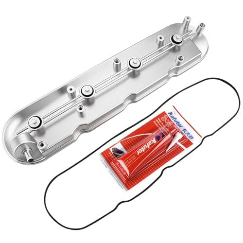 Driver Side Valve Cover with Gasket & Bolts Compatible with 1999-2008 Cadillac Escalade, Chevy Silverado, Suburban, Tahoe, Trailblazer, GMC Sierra, Yukon, Replace# 12570427 264-965