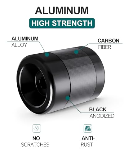 MoKitDora Motorcycle Frame Sliders Aluminum Alloy 3/8"-16 Thread for Harley 1.25" Saddlebag Guard Highway & Flat-out Crash Bar, Black - color: Black