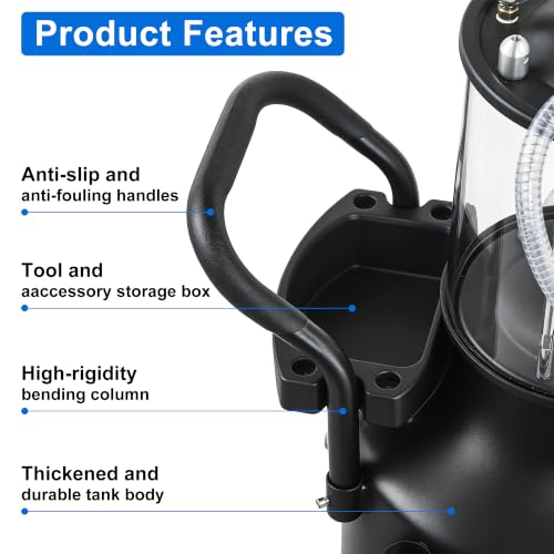 18.5 Gallon Waste Oil Drain Tank, Oil Drainer with Adjustable Funnel Height - size: 5701-B