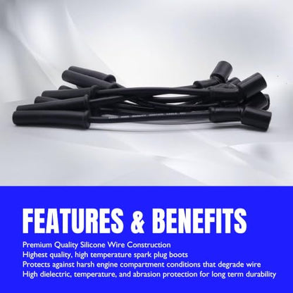 924-2077 Ignition Spark Plug Wires Compatible with Chrysler Aspen - style: 924-2077