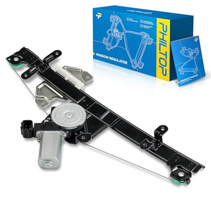 PHILTOP 751-394 Front Left Driver Side Power Window Regulator with Motor Compatible with 2013-2019 Nissan Sentra Replace OE# 807219AM0A, 807213SG0A, 751394, 807303SG1A (6 Pins) - size: Front Left, style: 751-394